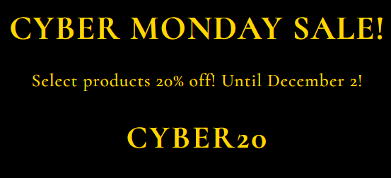 CYBER MONDAY SALE | Code: CYBER20