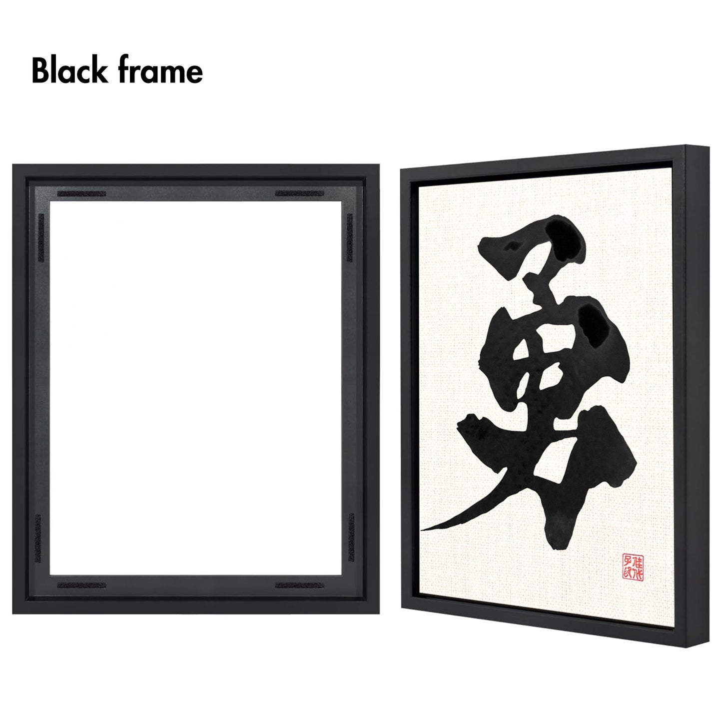 Custom Japanese Calligraphy Art: Hand-Painted Kanji Name Gift on Canvas