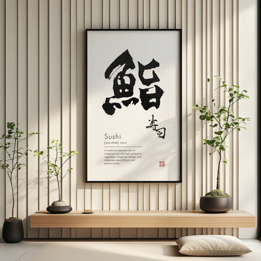 Sushi Japanese Calligraphy Art (Digital Download)
