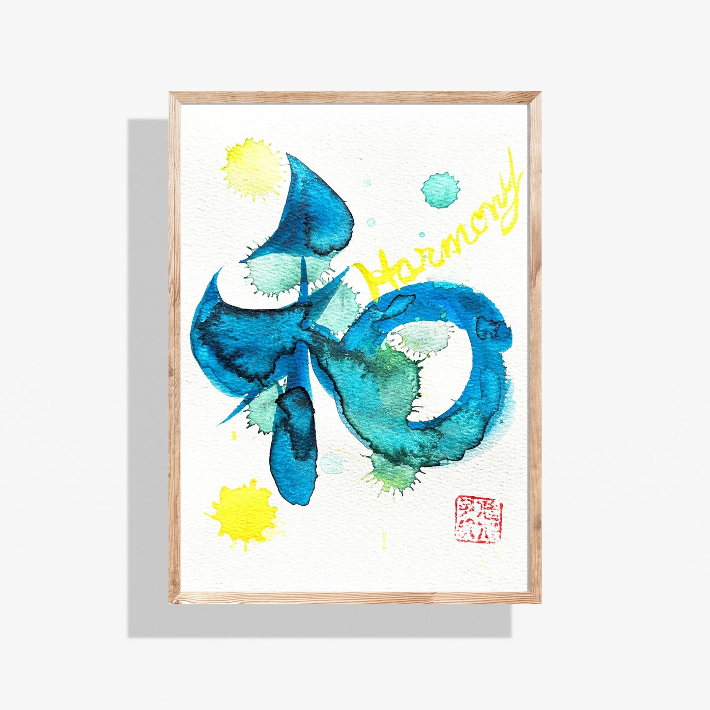 Custom Japanese Calligraphy Name Art, Colorful Kanji Wall Decor