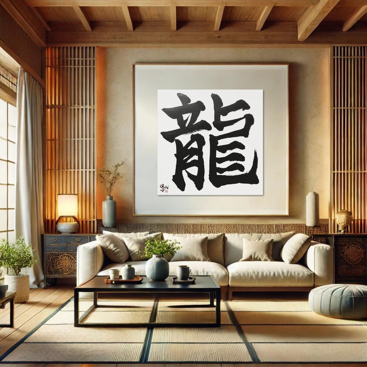 Custom Japanese Calligraphy Art: Personalized Kanji Name Gift
