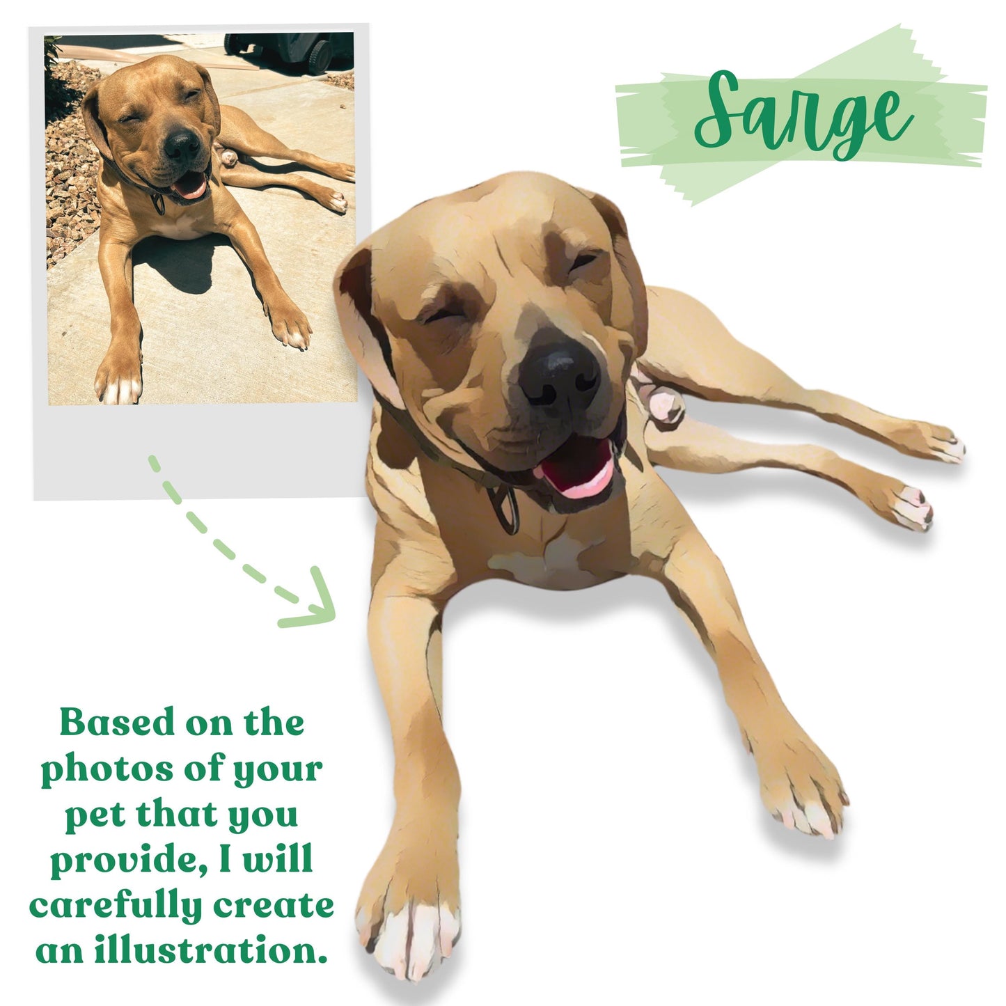 Custom Pet Portrait with Kanji Calligraphy: Unique Wall Art